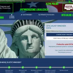 Oficjalna strona ESTA, gdzie sprawdzisz, czy do USA potrzebna jest wiza. Złóż wniosek lub kontynuuj istniejący.
