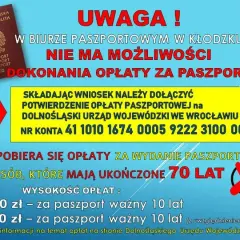 W Kłodzku nie zapłacisz za paszport. Dowiedz się, ile kosztuje paszport i gdzie dokonać opłaty.