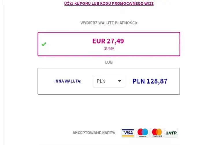 Wizz Air: Który przelew wybrać - krajowy czy międzynarodowy?