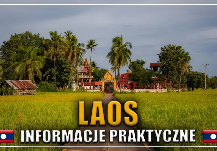 Droga przez pola ryżowe do świątyni w Laosie. Informacje praktyczne o wizie do Laosu.