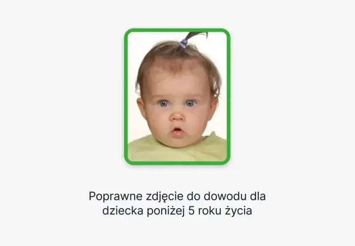 Urocze dziecko z niebieskimi oczami, idealne do paszportu online dla dziecka.