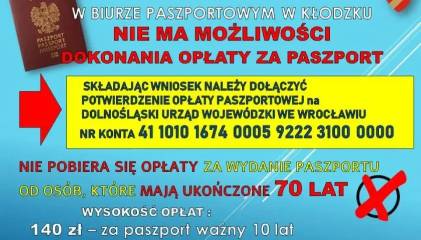 W Kłodzku nie zapłacisz za paszport. Dowiedz się, ile kosztuje paszport i gdzie dokonać opłaty.