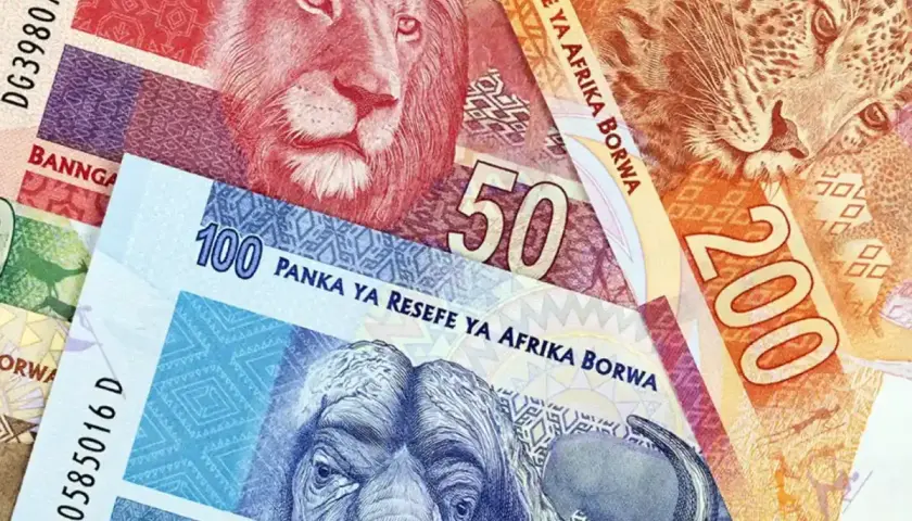 Zwierzęta z afrykańskiej sawanny zdobią banknoty – lew, lampart i bawół. To waluta RPA.
