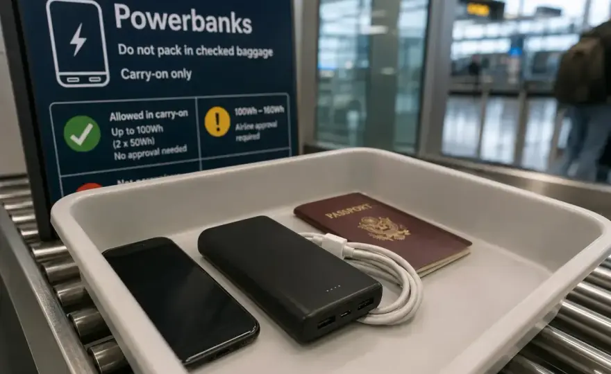 Powerbank w Ryanair - Zasady, limity Wh i jak przeliczyć mAh